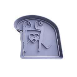 Deformito Corazon Roto Cortador de Galletas STL