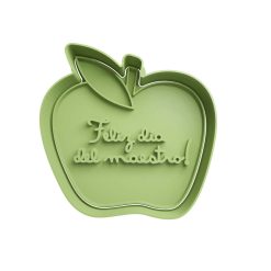 Manzana -Feliz día del maestro Cortador de Galletas STL