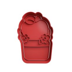 Manzana en Maceta Cortador de Galletas STL