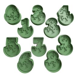 Set Numeros Dino Cortadores de Galletas STL