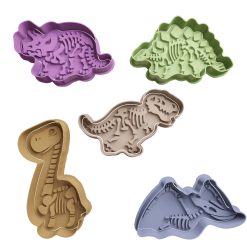 Set Fosiles de Dinosaurios Cortador de Galletas STL