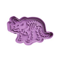 Fósil de Triceratops Cortador de Galletas STL
