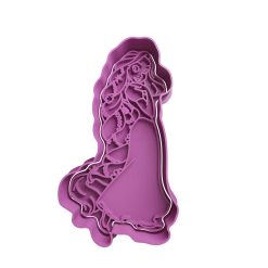 Rapunzel Cortador de Galletas STL 3