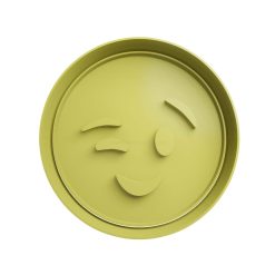😉Emoticono Giñando el Ojo Cortador de Galletas STL