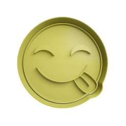 😋Emoticono Sonriendo con lengua Cortador de Galletas STL