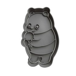 Oso Panda Cortador de Galletas STL 3