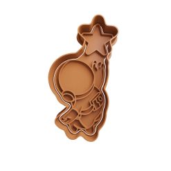 Astronauta con Estrella Cortador de Galletas STL