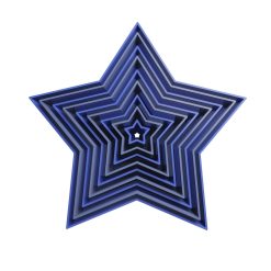 Set Estrellas 5 Puntas Cortador de Galletas STL 2