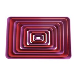 Set Rectangulos Redondeado Cortador de Galletas STL