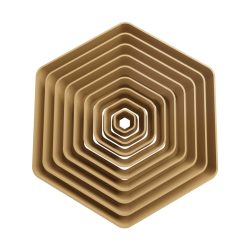 Set Hexagonos Redondeado Cortador de Galletas STL