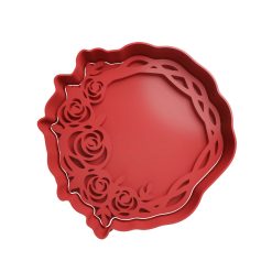 Circulo con Flores Cortador de Galletas STL
