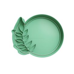 Circulo con Hojas Cortador de Galletas STL 8