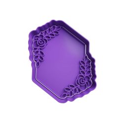 Hexagono con Hojas Cortador de Galletas STL 4
