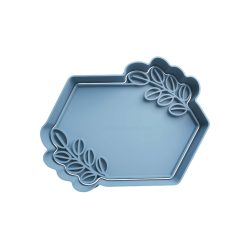 Hexagono con Hojas Cortador de Galletas STL 3