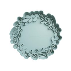 Circulo con Hojas Cortador de Galletas STL
