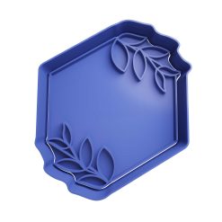 Hexagono con Hojas Cortador de Galletas STL