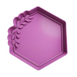 Hexagono con Hojas Cortador de Galletas STL 5