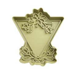 Triangulo con Hojas Cortador de Galletas STL