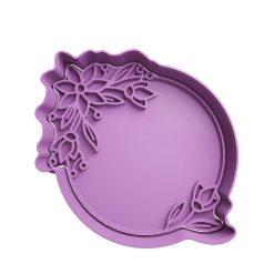 Circulo con Hojas Cortador de Galletas STL