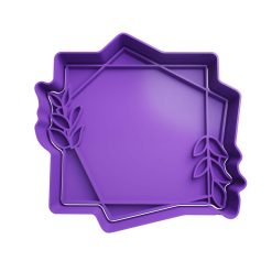 Pentagono con Hojas Cortador de Galletas STL