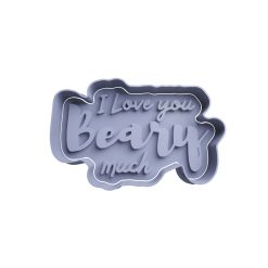 I love you beary much Cortador de Galletas STL
