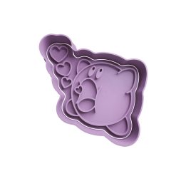 Kirby con Corazones Cortador de Galletas STL