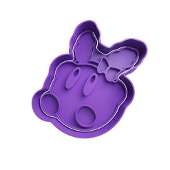 Kirby con Orejas de Conejo Cortador de Galletas STL