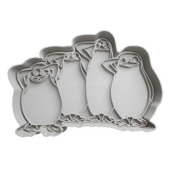 Los Pingüinos de Madagascar Cortador de Galletas STL