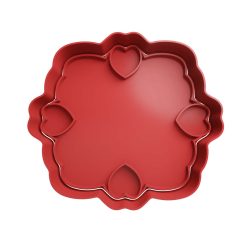 Marco con Corazones Cortador de Galletas STL