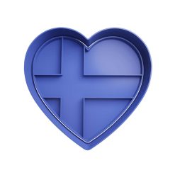 Corazon Dinamarca Suecia Finlandia Cortador de Galletas STL