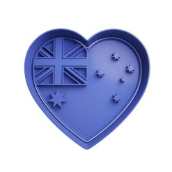 Corazon Australia Cortador de Galletas STL