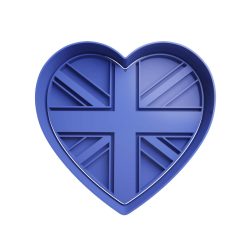 Corazon Reino Unido Cortador de Galletas STL