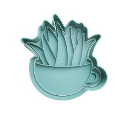 Planta Sansevieria en Maceta Cortador de Galletas STL