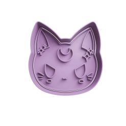 Gata Luna Sailor Moon Cortador de Galletas STL 3