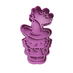Hello Kitty Brujita Cortador de Galletas STL