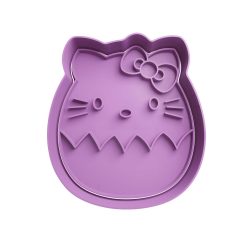 Hello Kitty Huevo de Pascua Cortador de Galletas STL