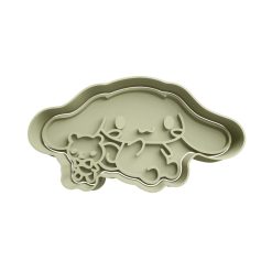 Cinnamoroll con Osito Cortador de Galletas STL 2