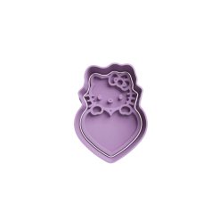 Hello Kitty con Corazón 4.5cm Cortador de Galletas STL