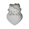 Hello Kitty con Corazón Cortador de Galletas STL 2