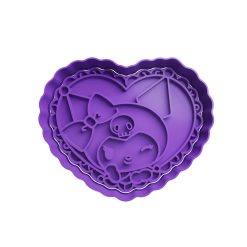 Kuromi en corazón Cortador de Galletas STL