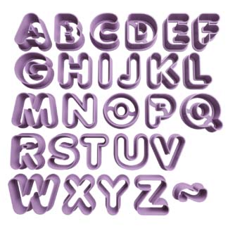Abecedario 27 Letras Redondeado 5cm Cortador de Galletas STL